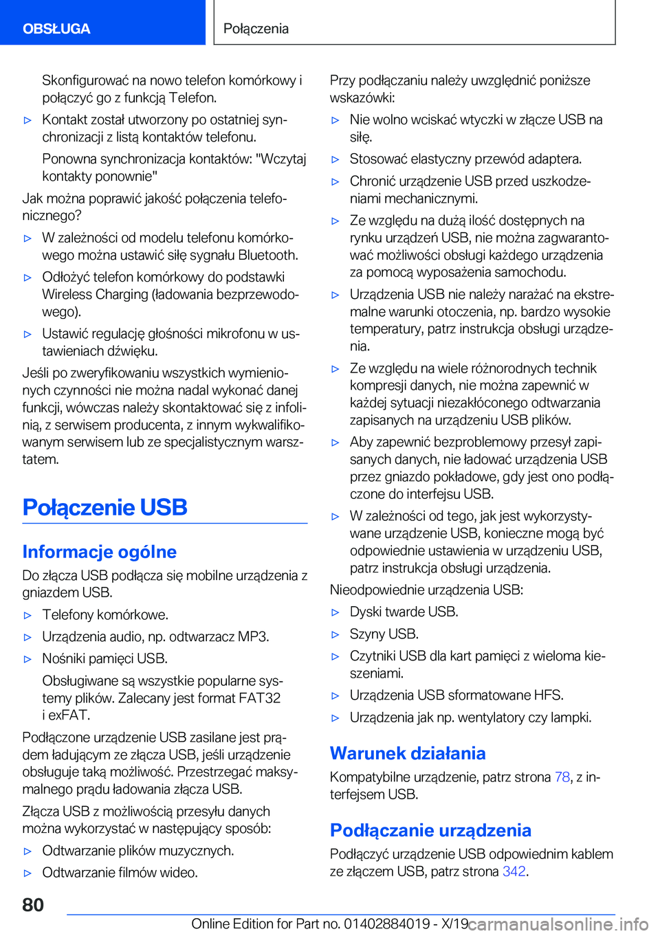 BMW X7 2020  Instrukcja obsługi (in Polish) �S�k�o�n�f�i�g�u�r�o�w�a�