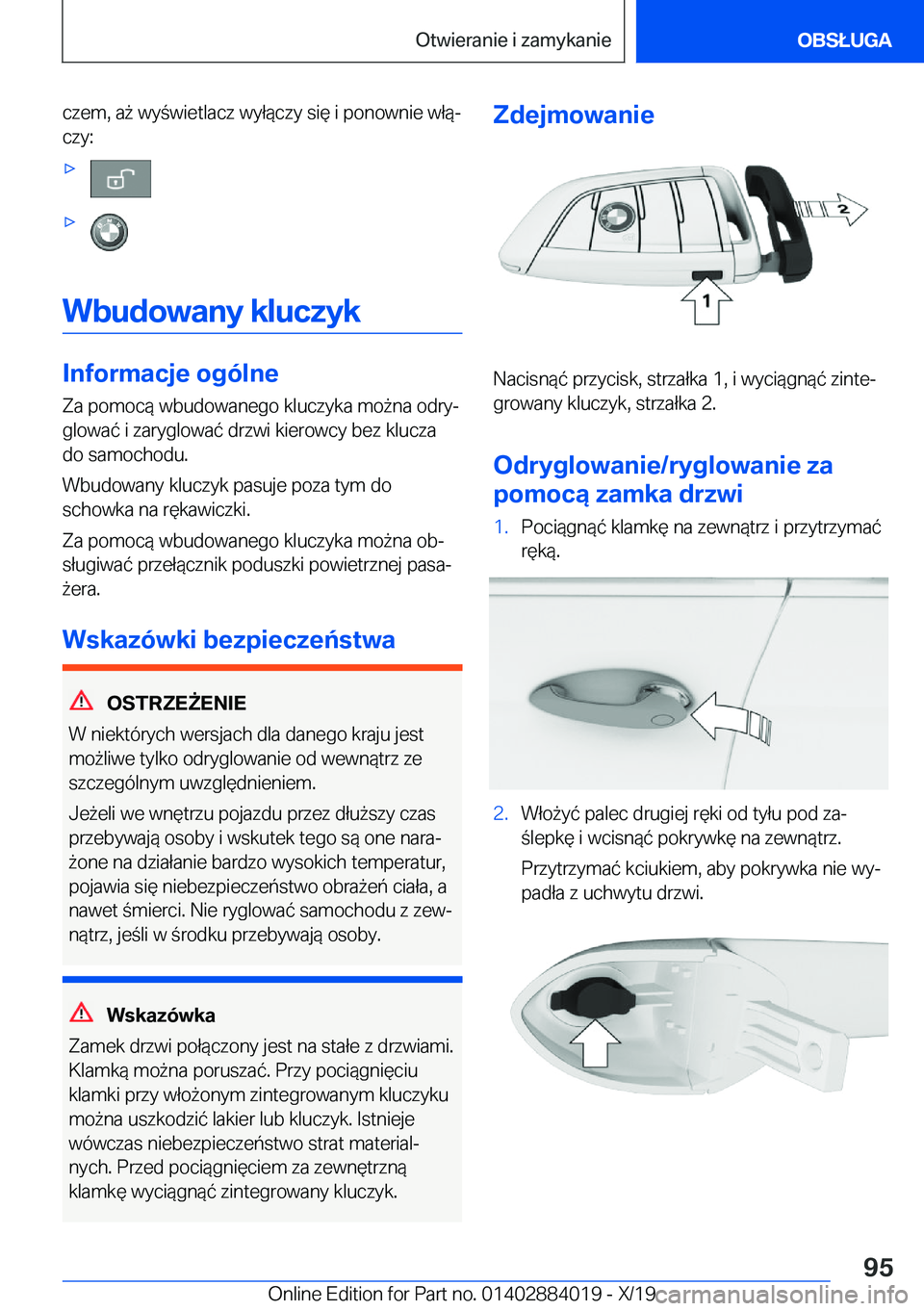 BMW X7 2020  Instrukcja obsługi (in Polish) �c�z�e�m�,��a9��w�y�w�i�e�t�l�a�c�z��w�y�ł�
