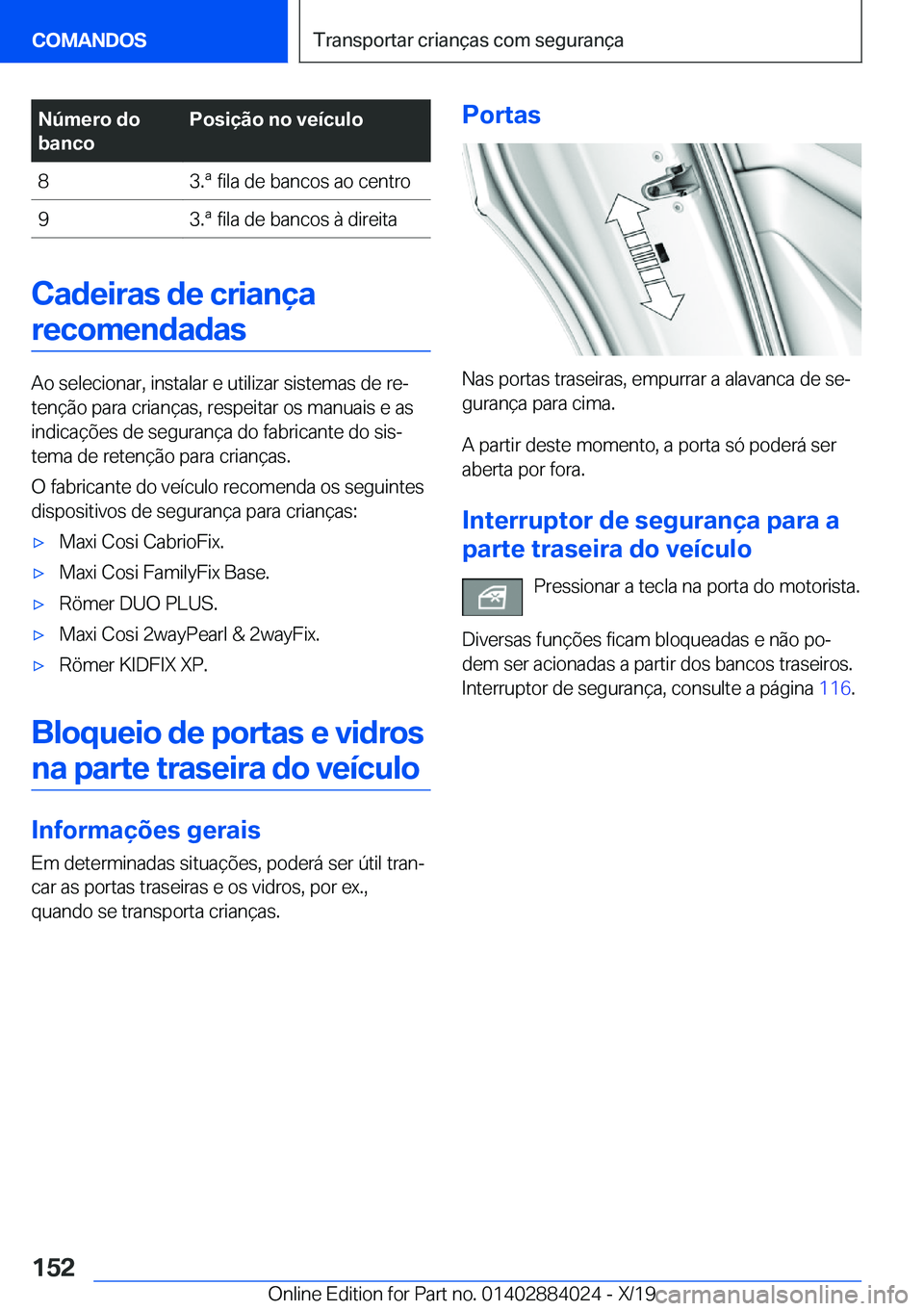 BMW X7 2020  Manual do condutor (in Portuguese) �N�