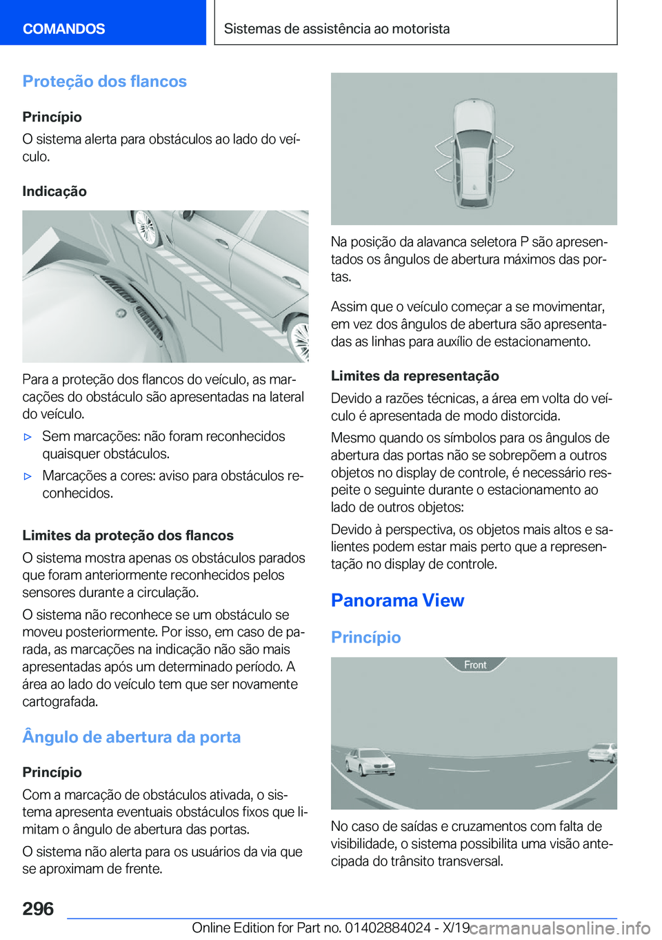 BMW X7 2020  Manual do condutor (in Portuguese) �P�r�o�t�e�