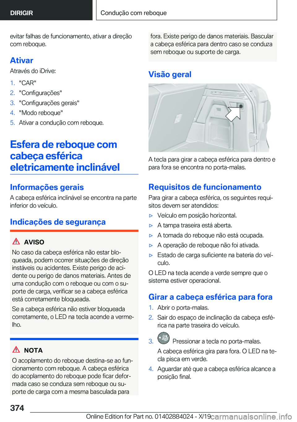 BMW X7 2020  Manual do condutor (in Portuguese) �e�v�i�t�a�r��f�a�l�h�a�s��d�e��f�u�n�c�i�o�n�a�m�e�n�t�o�,��a�t�i�v�a�r��a��d�i�r�e�
