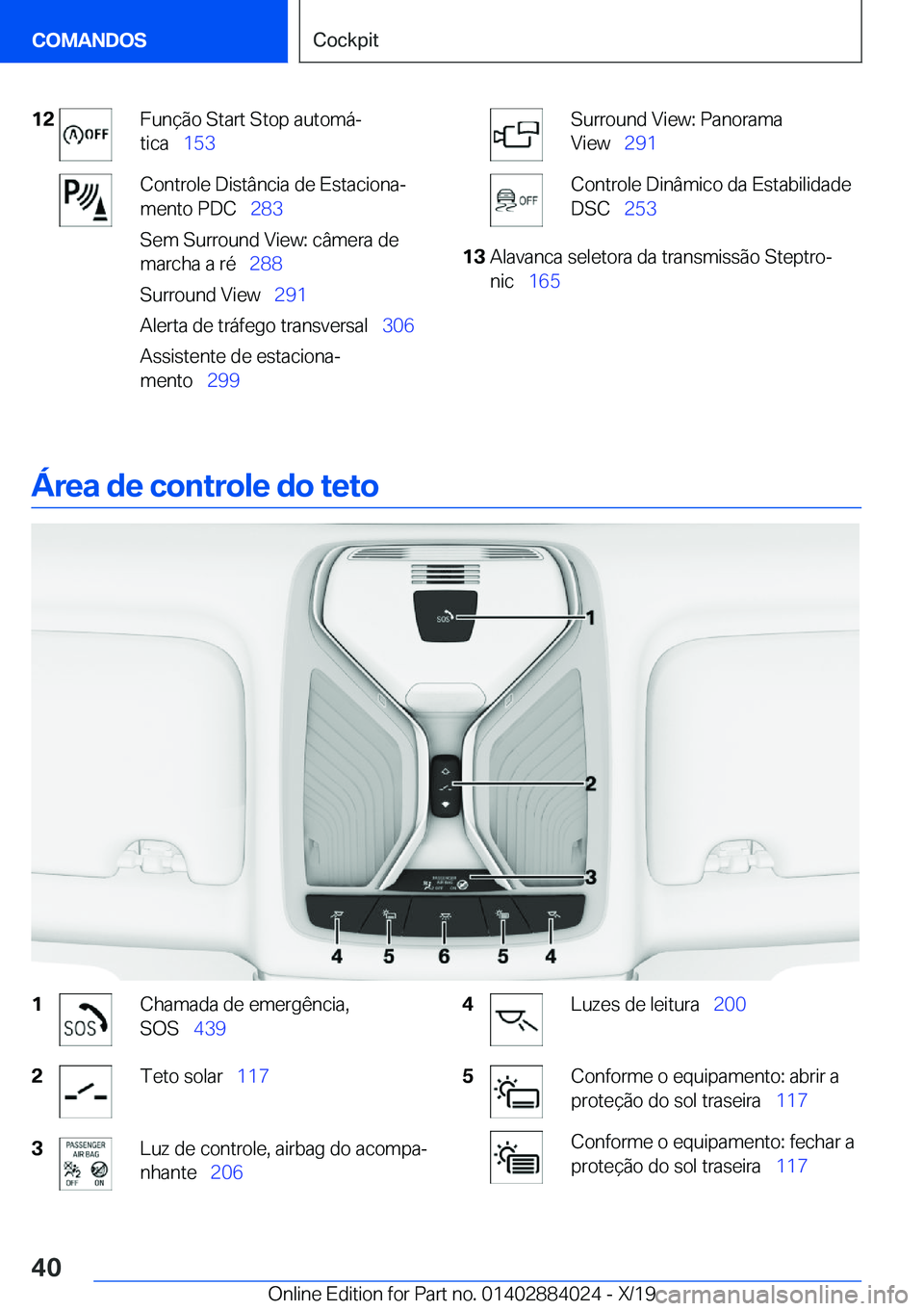 BMW X7 2020  Manual do condutor (in Portuguese) �1�2�F�u�n�