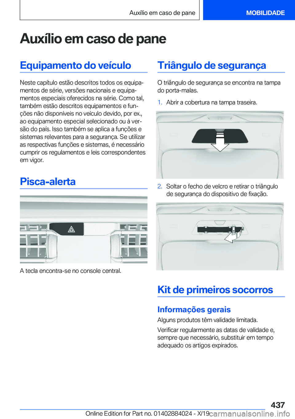 BMW X7 2020  Manual do condutor (in Portuguese) �A�u�x�