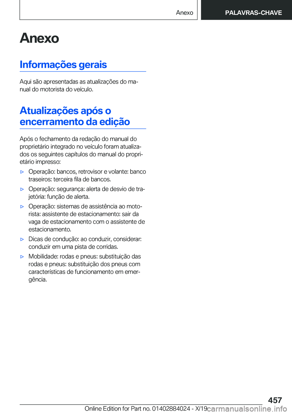 BMW X7 2020  Manual do condutor (in Portuguese) �A�n�e�x�o�I�n�f�o�r�m�a�