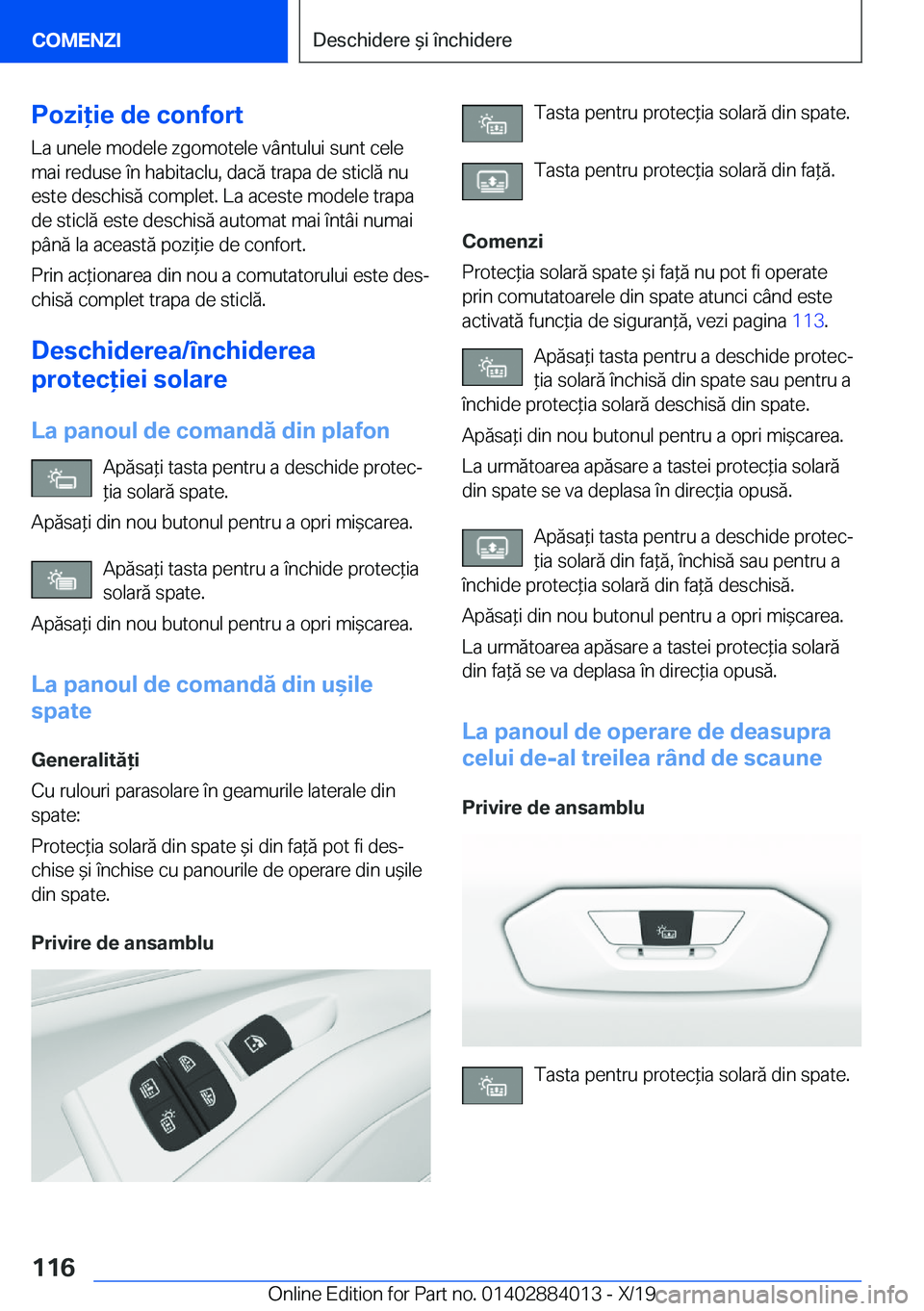 BMW X7 2020  Ghiduri De Utilizare (in Romanian) �P�o�z�i�i�e��d�e��c�o�n�f�o�r�t�L�a��u�n�e�l�e��m�o�d�e�l�e��z�g�o�m�o�t�e�l�e��v�