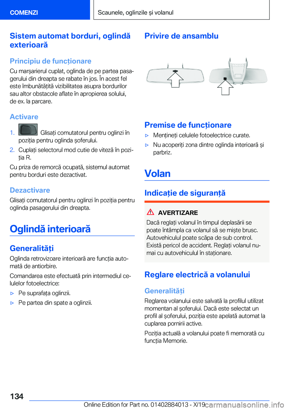 BMW X7 2020  Ghiduri De Utilizare (in Romanian) �S�i�s�t�e�m��a�u�t�o�m�a�t��b�o�r�d�u�r�i�,��o�g�l�i�n�d�