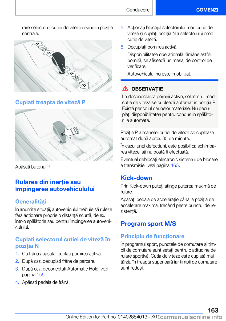 BMW X7 2020  Ghiduri De Utilizare (in Romanian) �r�a�r�e��s�e�l�e�c�t�o�r�u�l��c�u�t�i�e�i��d�e��v�i�t�e�z�e��r�e�v�i�n�e��