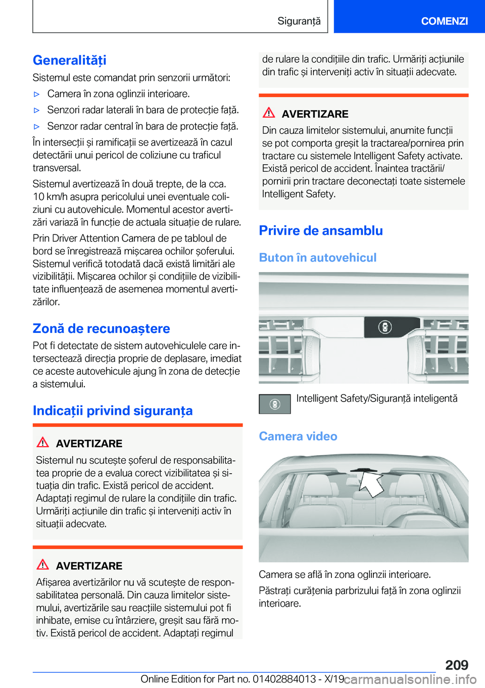 BMW X7 2020  Ghiduri De Utilizare (in Romanian) �G�e�n�e�r�a�l�i�t�
