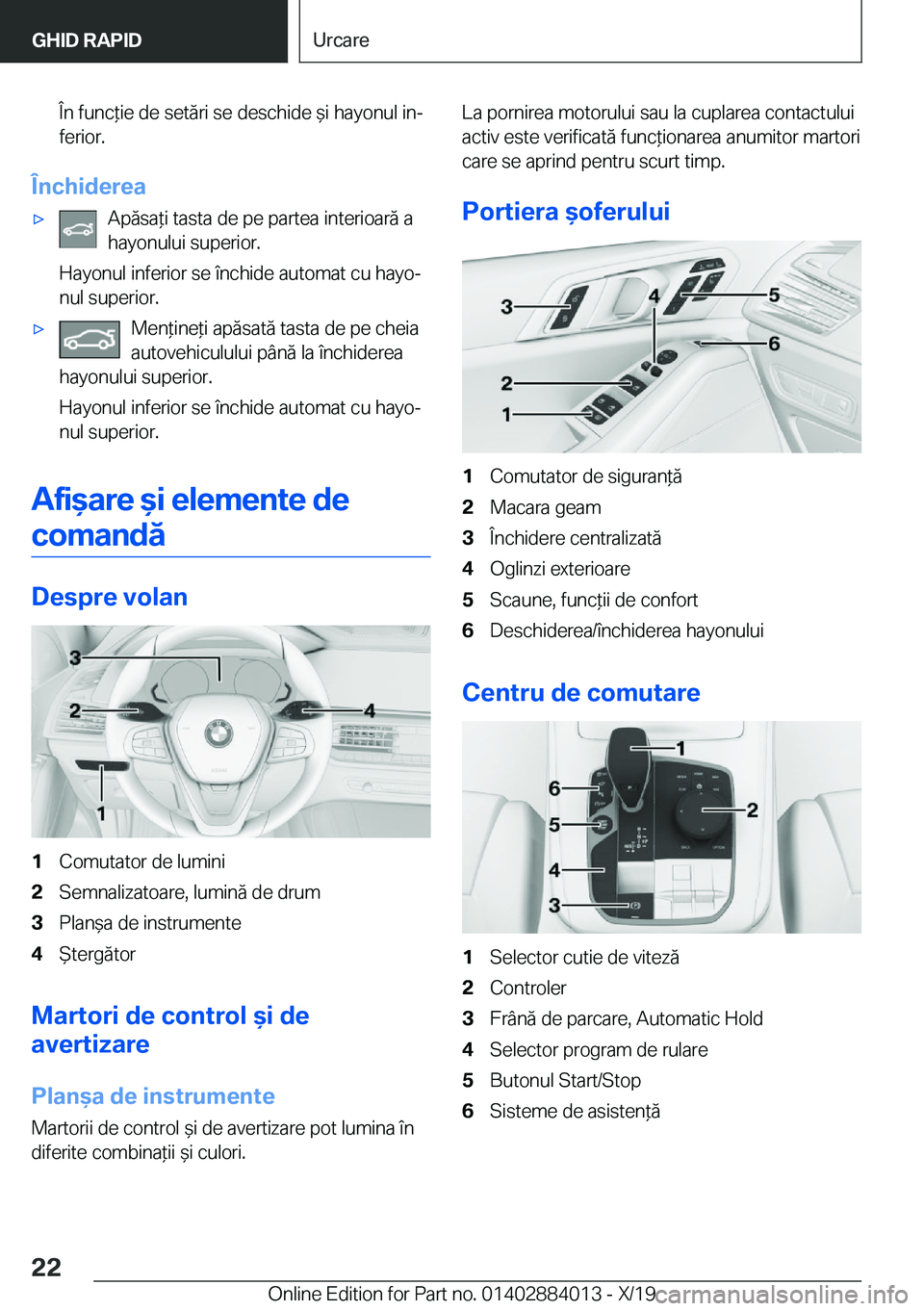 BMW X7 2020  Ghiduri De Utilizare (in Romanian) �