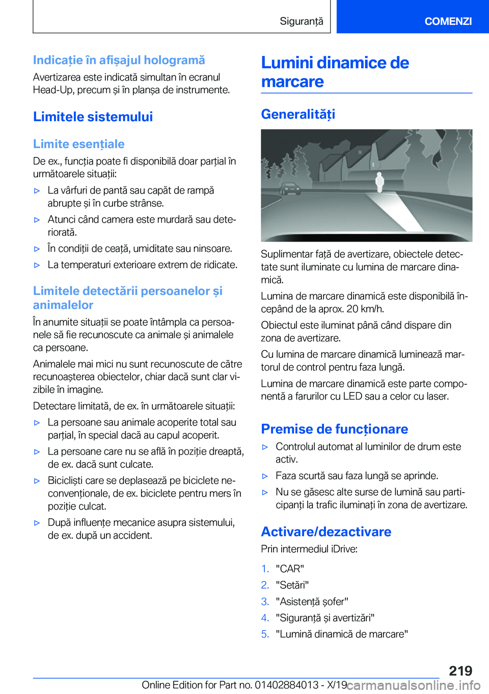BMW X7 2020  Ghiduri De Utilizare (in Romanian) �I�n�d�i�c�a�i�e��