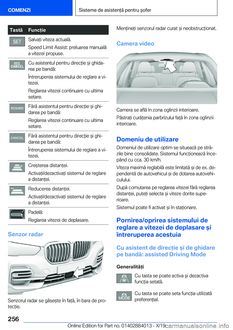 BMW X7 2020  Ghiduri De Utilizare (in Romanian) �T�a�s�t�