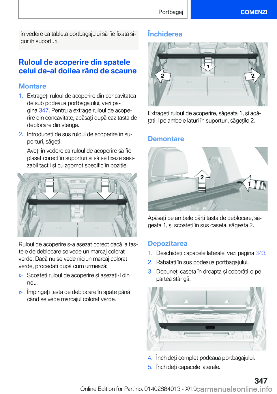 BMW X7 2020  Ghiduri De Utilizare (in Romanian) �