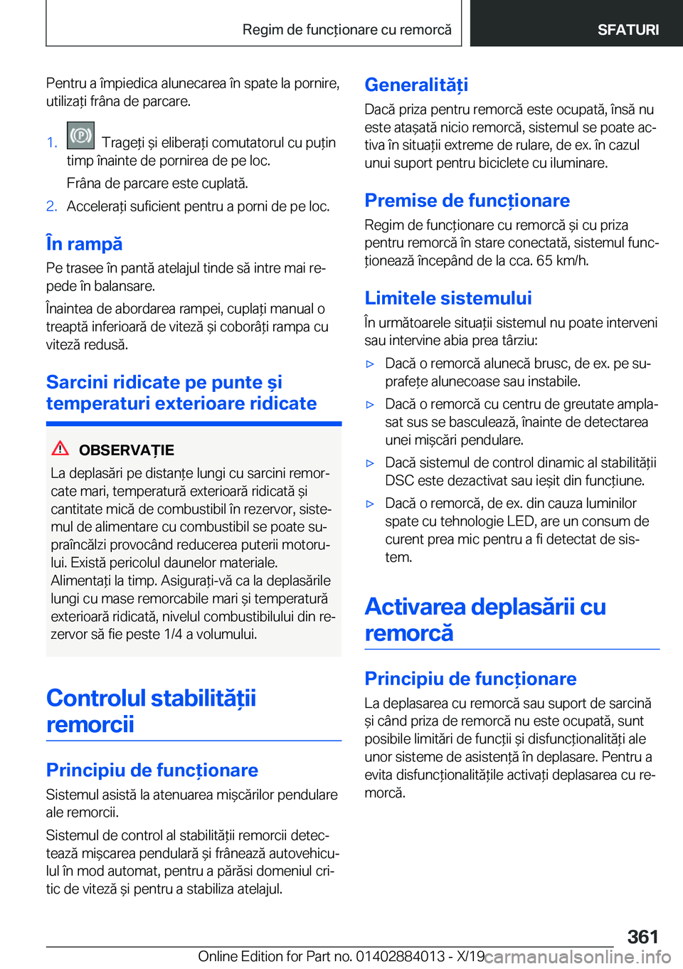 BMW X7 2020  Ghiduri De Utilizare (in Romanian) �P�e�n�t�r�u��a��