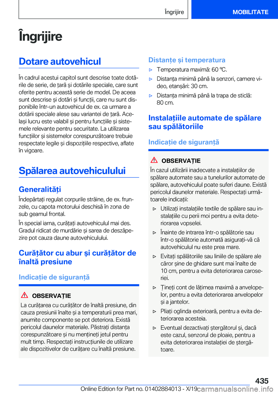 BMW X7 2020  Ghiduri De Utilizare (in Romanian) �