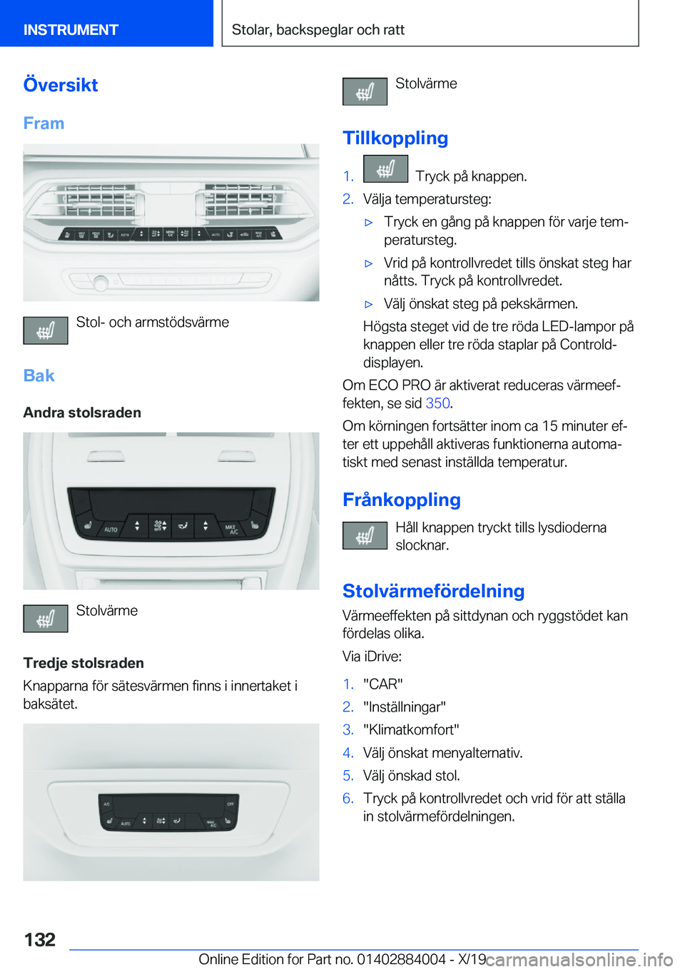 BMW X7 2020  InstruktionsbÖcker (in Swedish) �