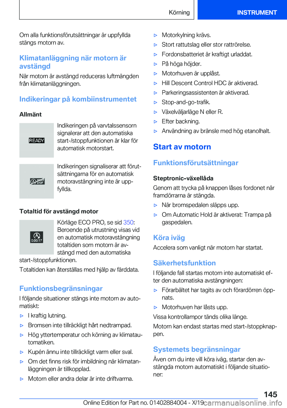BMW X7 2020  InstruktionsbÖcker (in Swedish) �O�m��a�l�l�a��f�u�n�k�t�i�o�n�s�f�