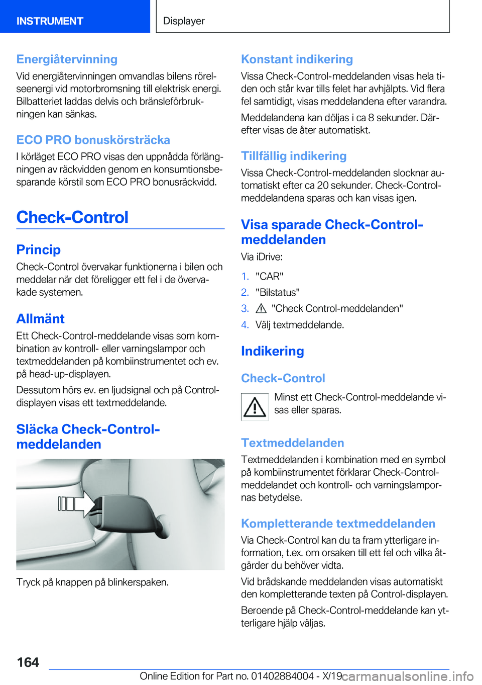 BMW X7 2020  InstruktionsbÖcker (in Swedish) �E�n�e�r�g�i�å�t�e�r�v�i�n�n�i�n�g�V�i�d��e�n�e�r�g�i�å�t�e�r�v�i�n�n�i�n�g�e�n��o�m�v�a�n�d�l�a�s��b�i�l�e�n�s��r�