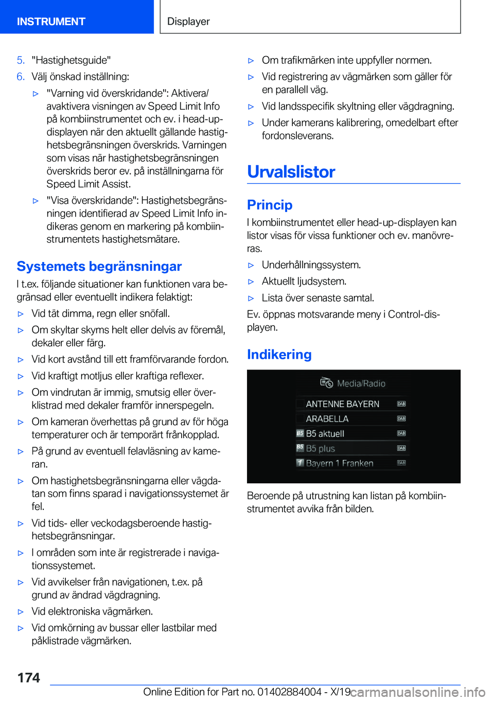 BMW X7 2020  InstruktionsbÖcker (in Swedish) �5�.��H�a�s�t�i�g�h�e�t�s�g�u�i�d�e��6�.�V�ä�l�j��