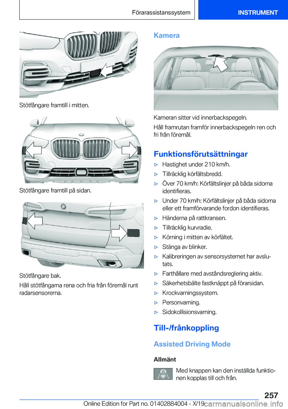 BMW X7 2020  InstruktionsbÖcker (in Swedish) �S�t�
