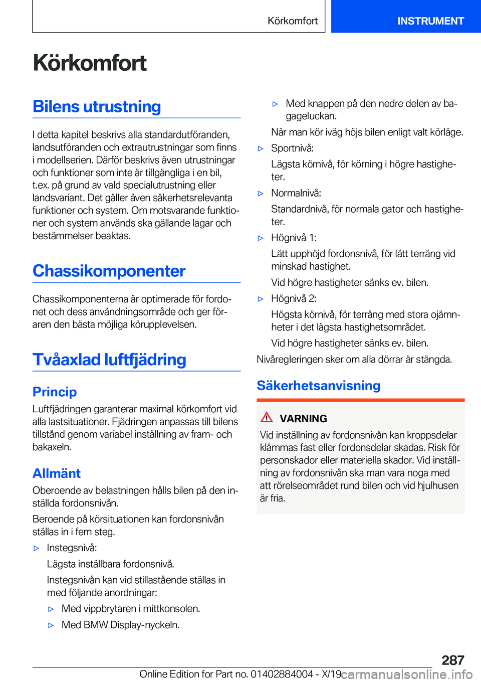BMW X7 2020  InstruktionsbÖcker (in Swedish) �K�