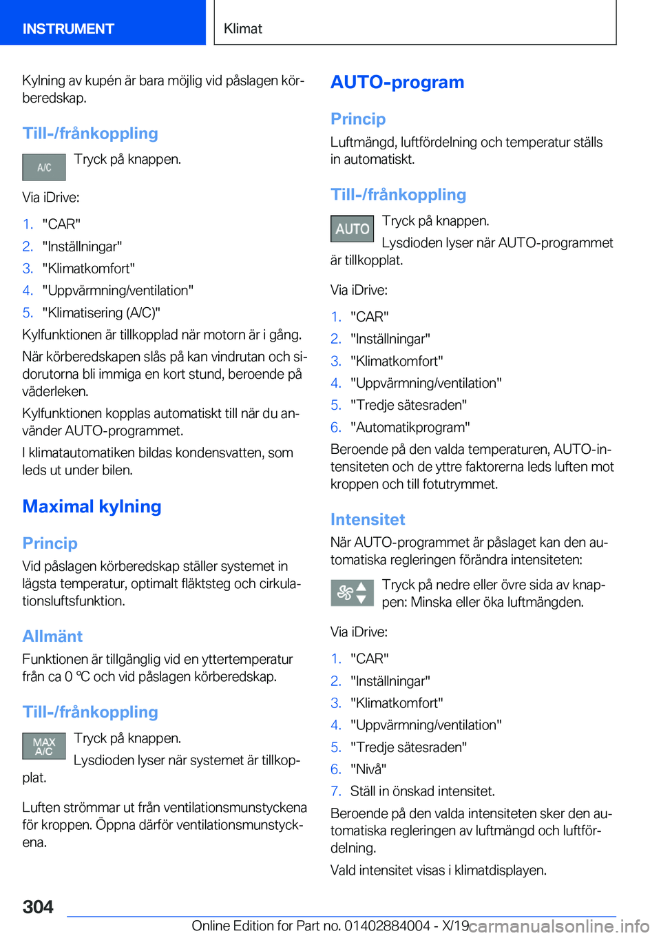 BMW X7 2020  InstruktionsbÖcker (in Swedish) �K�y�l�n�i�n�g��a�v��k�u�p�