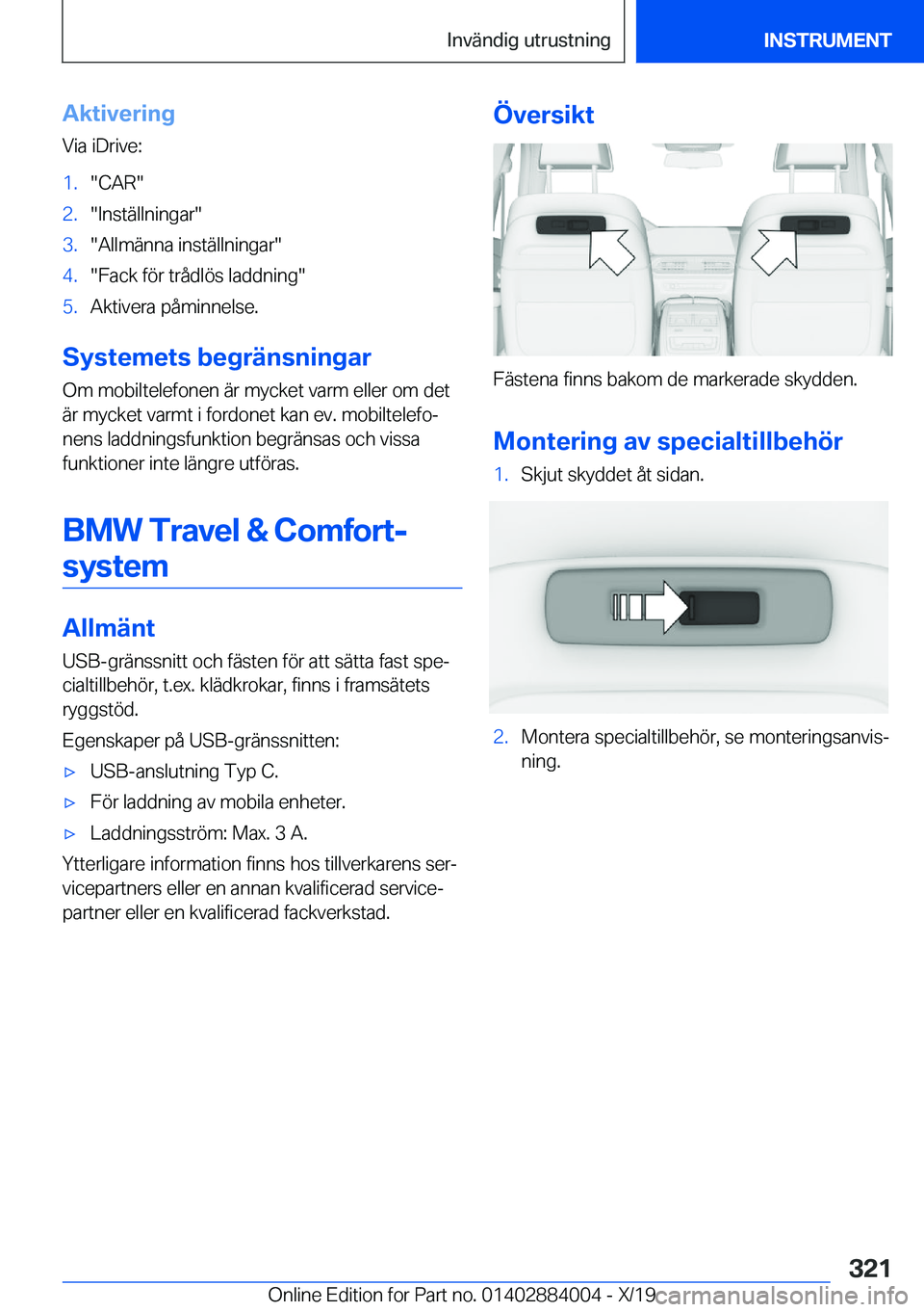BMW X7 2020  InstruktionsbÖcker (in Swedish) �A�k�t�i�v�e�r�i�n�g
�V�i�a��i�D�r�i�v�e�:�1�.��C�A�R��2�.��I�n�s�t�ä�l�l�n�i�n�g�a�r��3�.��A�l�l�m�ä�n�n�a��i�n�s�t�ä�l�l�n�i�n�g�a�r��4�.��F�a�c�k��f�