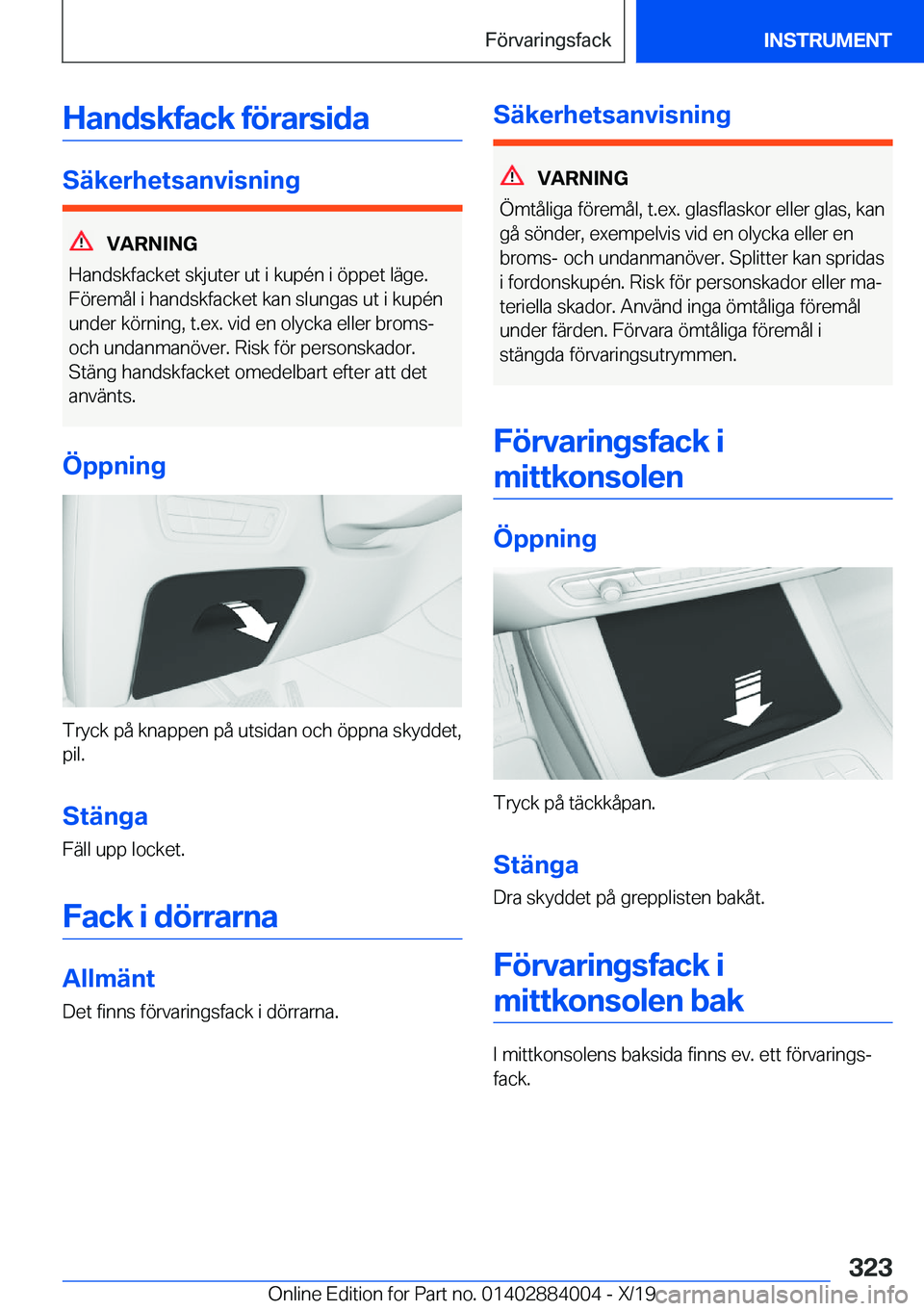 BMW X7 2020  InstruktionsbÖcker (in Swedish) �H�a�n�d�s�k�f�a�c�k��f�