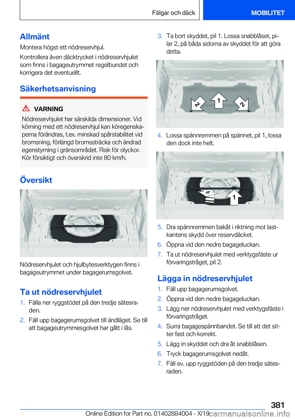 BMW X7 2020  InstruktionsbÖcker (in Swedish) �A�l�l�m�ä�n�t
�M�o�n�t�e�r�a��h�