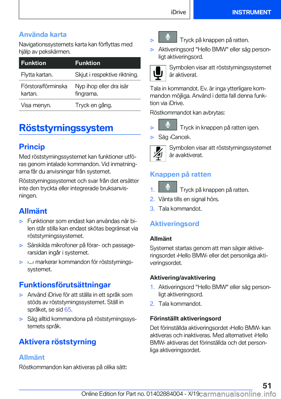 BMW X7 2020  InstruktionsbÖcker (in Swedish) �A�n�v�ä�n�d�a��k�a�r�t�a�N�a�v�i�g�a�t�i�o�n�s�s�y�s�t�e�m�e�t�s��k�a�r�t�a��k�a�n��f�