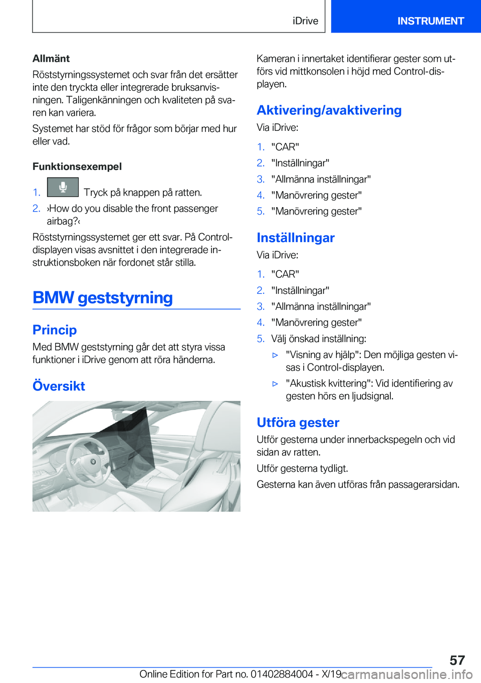 BMW X7 2020  InstruktionsbÖcker (in Swedish) �A�l�l�m�ä�n�t
�R�