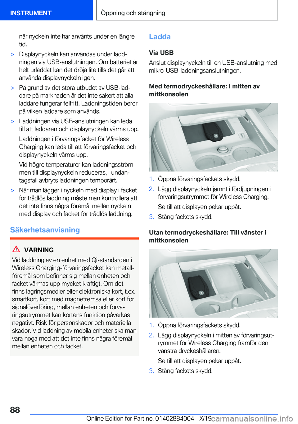 BMW X7 2020  InstruktionsbÖcker (in Swedish) �n�ä�r��n�y�c�k�e�l�n��i�n�t�e��h�a�r��a�n�v�ä�n�t�s��u�n�d�e�r��e�n��l�ä�n�g�r�e
�t�i�d�.'x�D�i�s�p�l�a�y�n�y�c�k�e�l�n��k�a�n��a�n�v�ä�n�d�a�s��u�n�d�e�r��l�a�d�dj
�n�i�n�g�e�n�