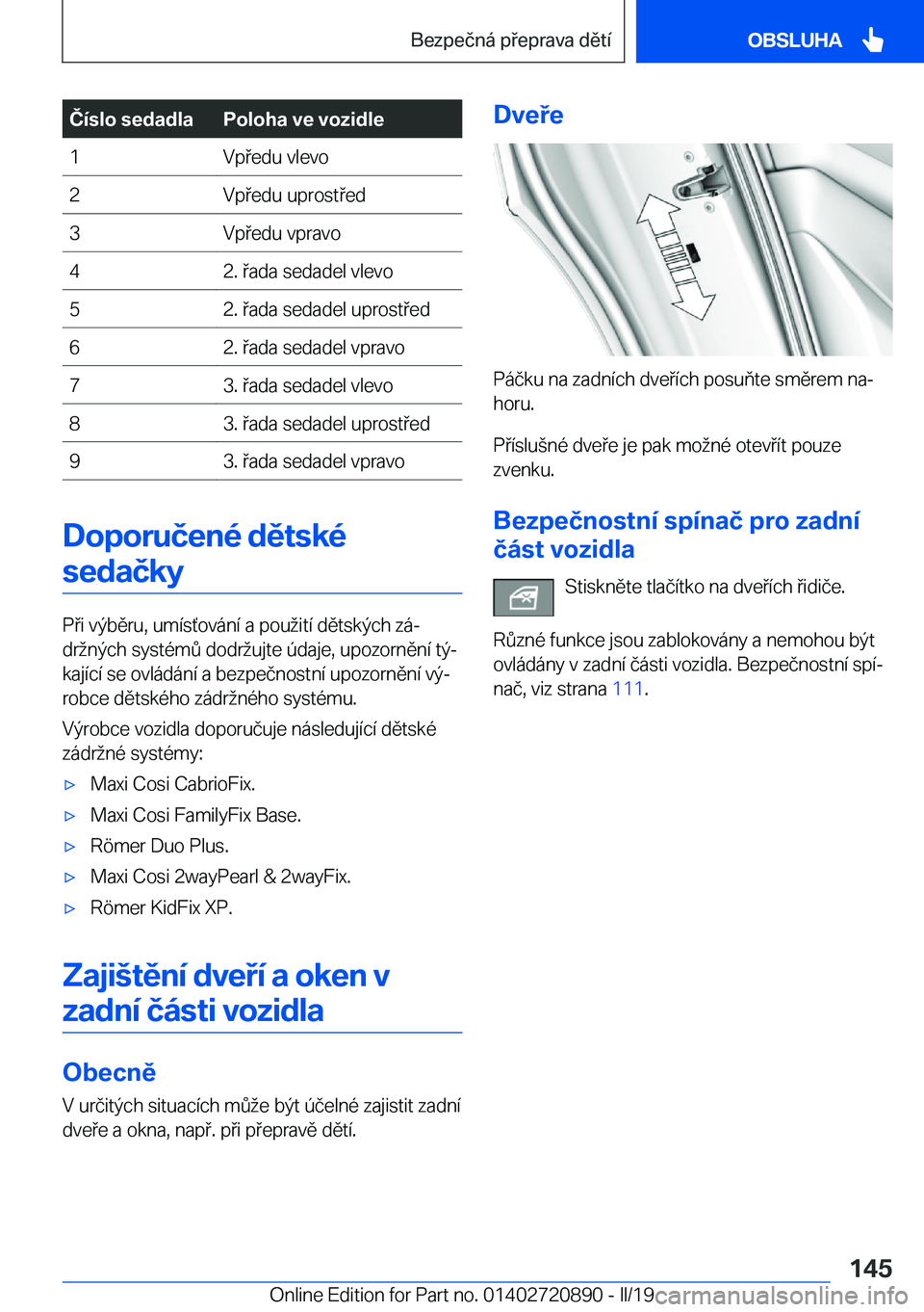 BMW X7 2019  Návod na použití (in Czech) �Č�
