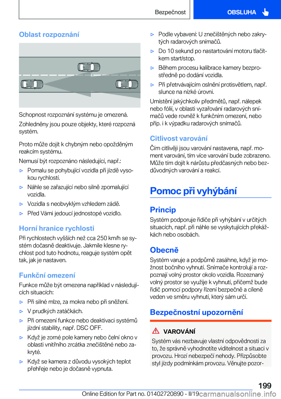 BMW X7 2019  Návod na použití (in Czech) �O�b�l�a�s�t��r�o�z�p�o�z�n�