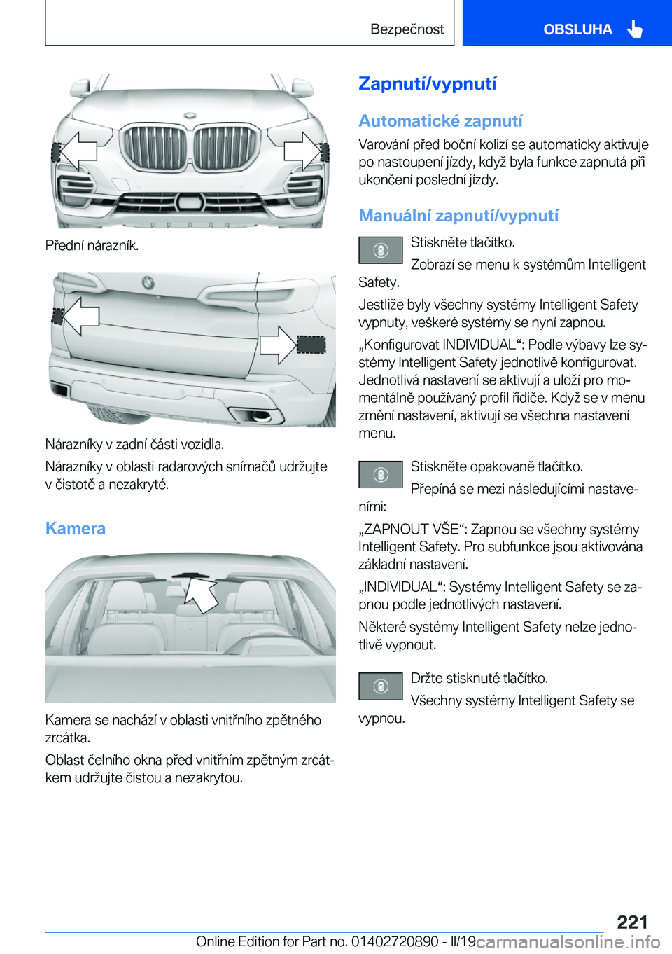 BMW X7 2019  Návod na použití (in Czech) �P�e�d�n�