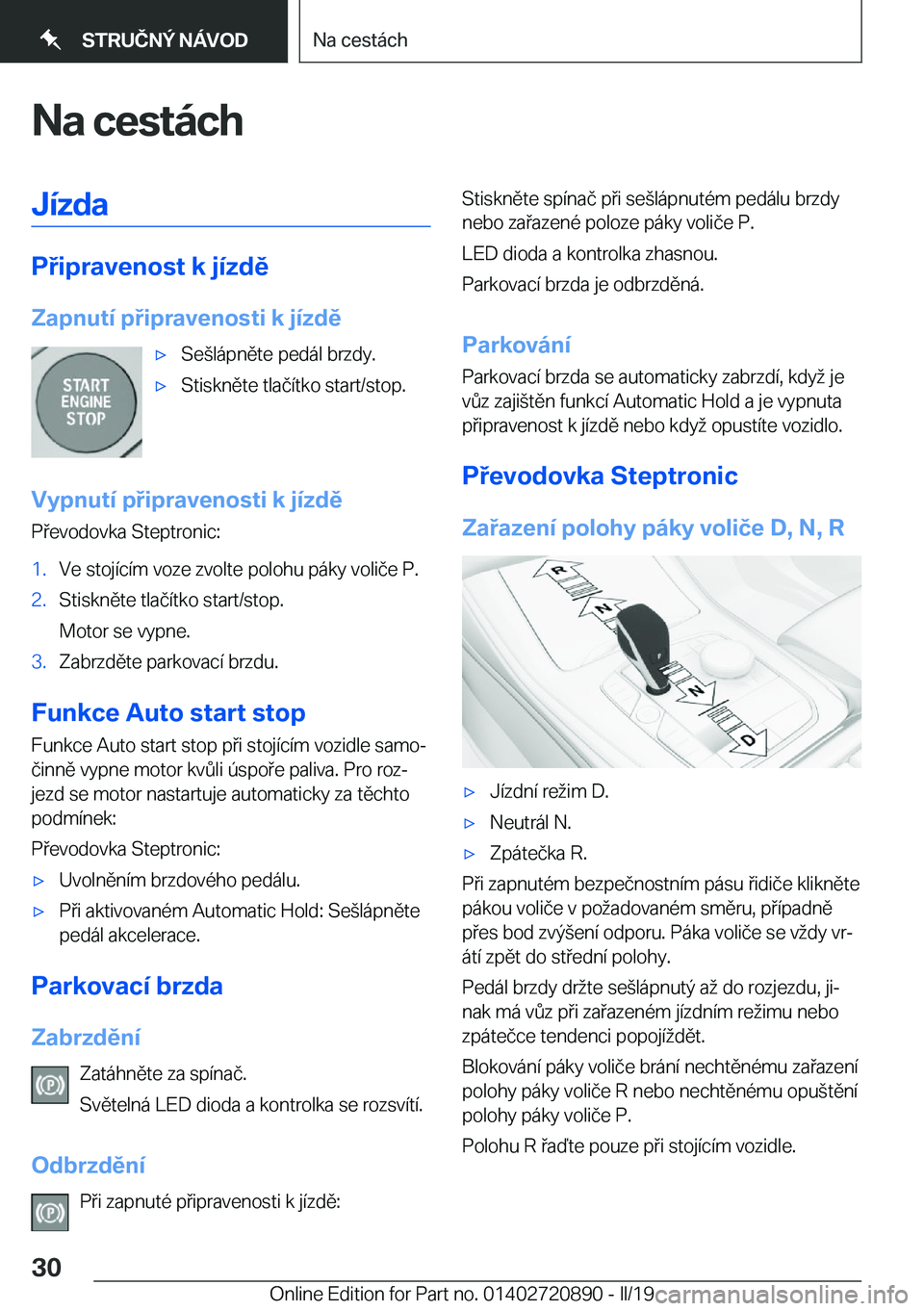 BMW X7 2019  Návod na použití (in Czech) �N�a��c�e�s�t�
