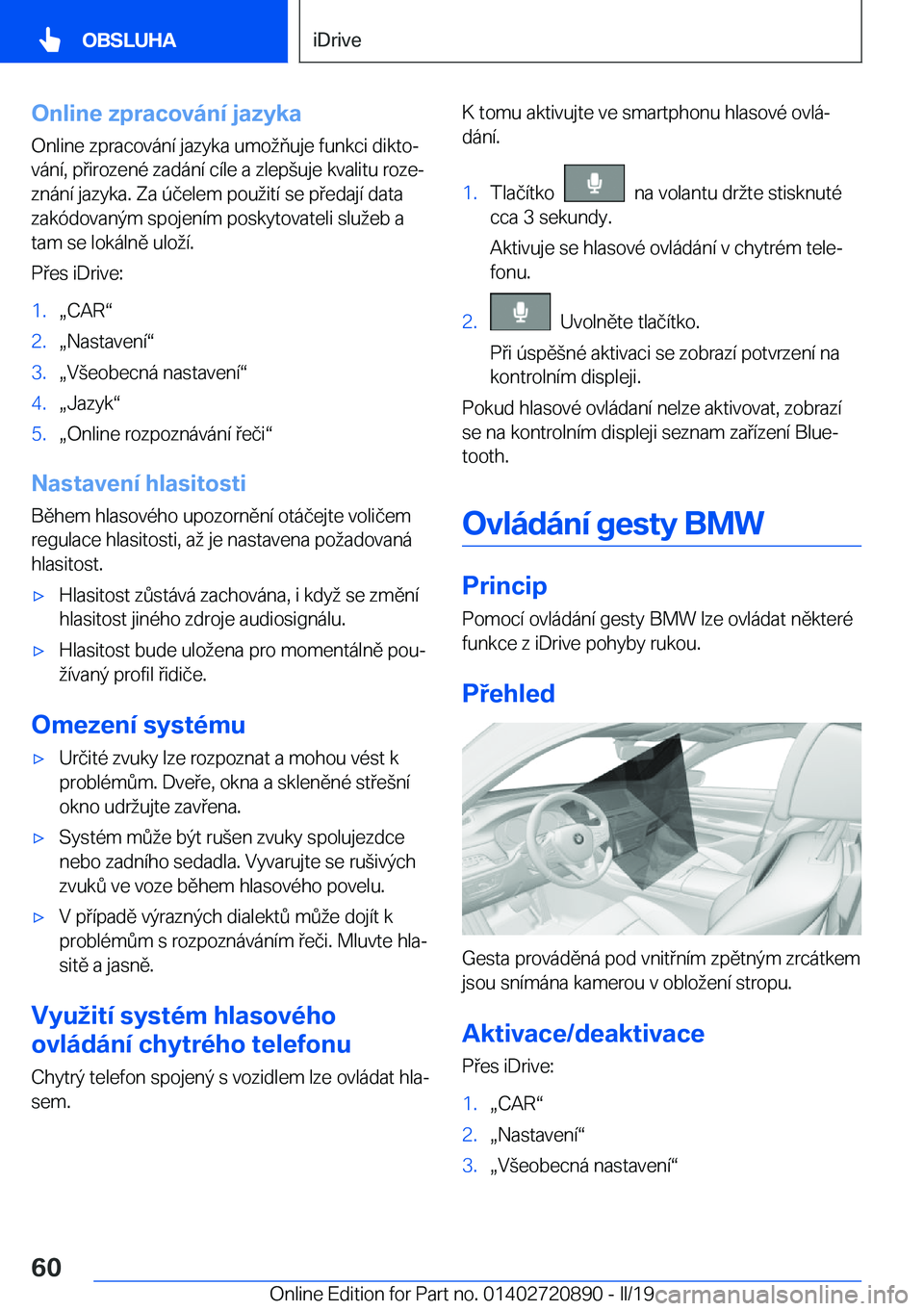 BMW X7 2019  Návod na použití (in Czech) �O�n�l�i�n�e��z�p�r�a�c�o�v�