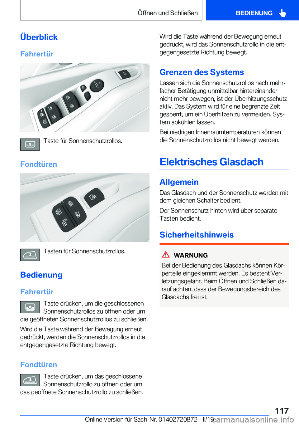 BMW X7 2019  Betriebsanleitungen (in German) �