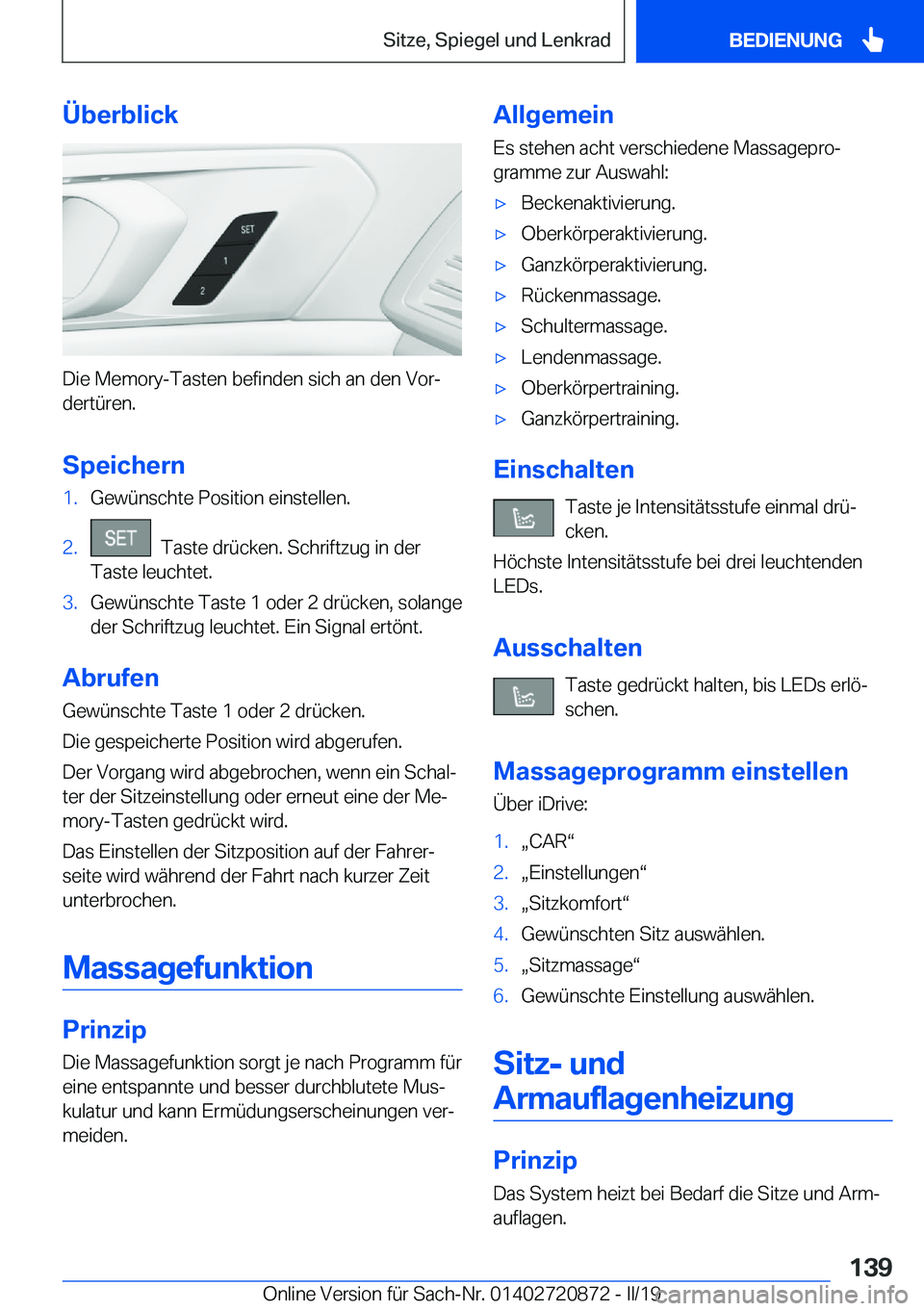 BMW X7 2019  Betriebsanleitungen (in German) �
