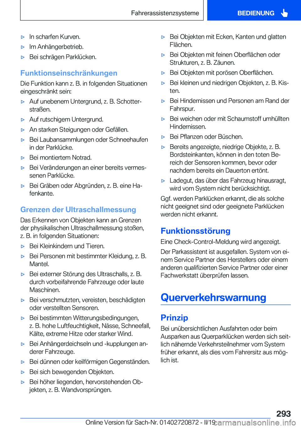 BMW X7 2019  Betriebsanleitungen (in German) x�I�n��s�c�h�a�r�f�e�n��K�u�r�v�e�n�.x�I�m��A�n�h�