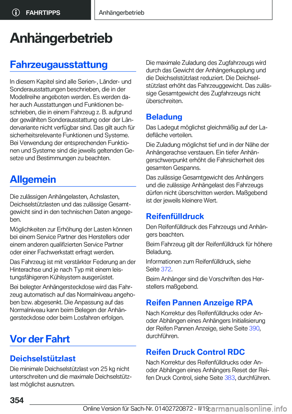 BMW X7 2019  Betriebsanleitungen (in German) �A�n�h�