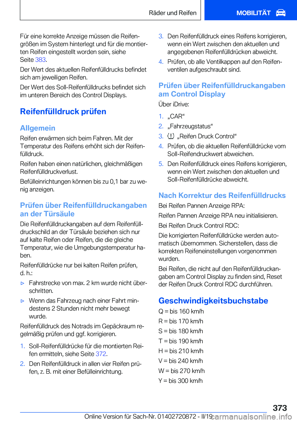 BMW X7 2019  Betriebsanleitungen (in German) �F�