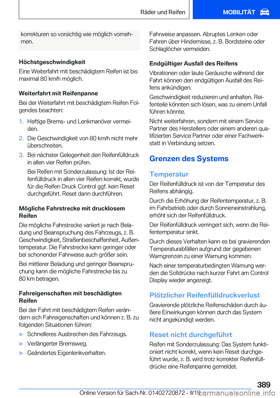 BMW X7 2019  Betriebsanleitungen (in German) �k�o�r�r�e�k�t�u�r�e�n��s�o��v�o�r�s�i�c�h�t�i�g��w�i�e��m�