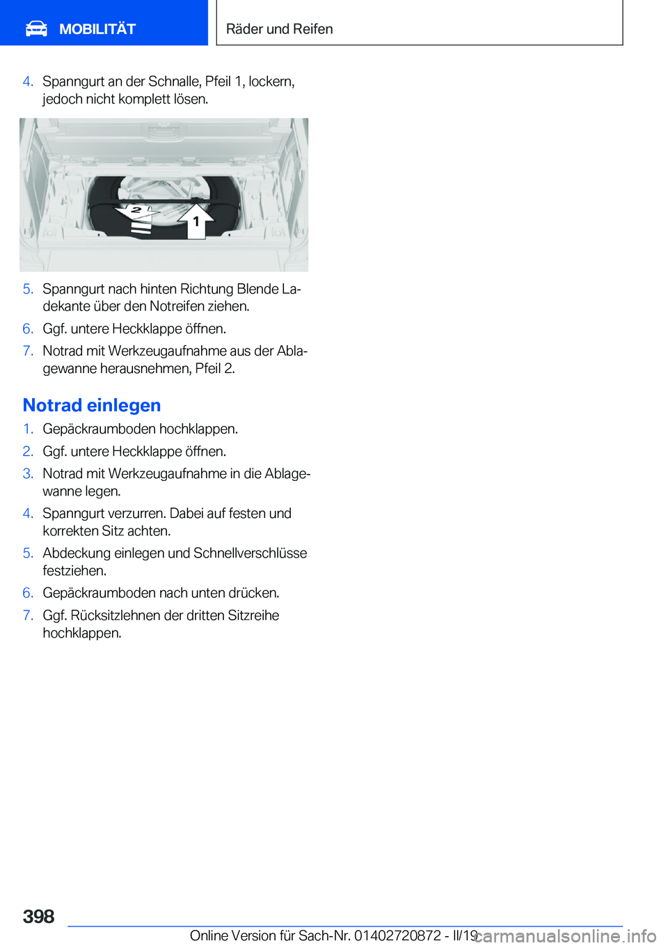 BMW X7 2019  Betriebsanleitungen (in German) �4�.�S�p�a�n�n�g�u�r�t��a�n��d�e�r��S�c�h�n�a�l�l�e�,��P�f�e�i�l��1�,��l�o�c�k�e�r�n�,�j�e�d�o�c�h��n�i�c�h�t��k�o�m�p�l�e�t�t��l�