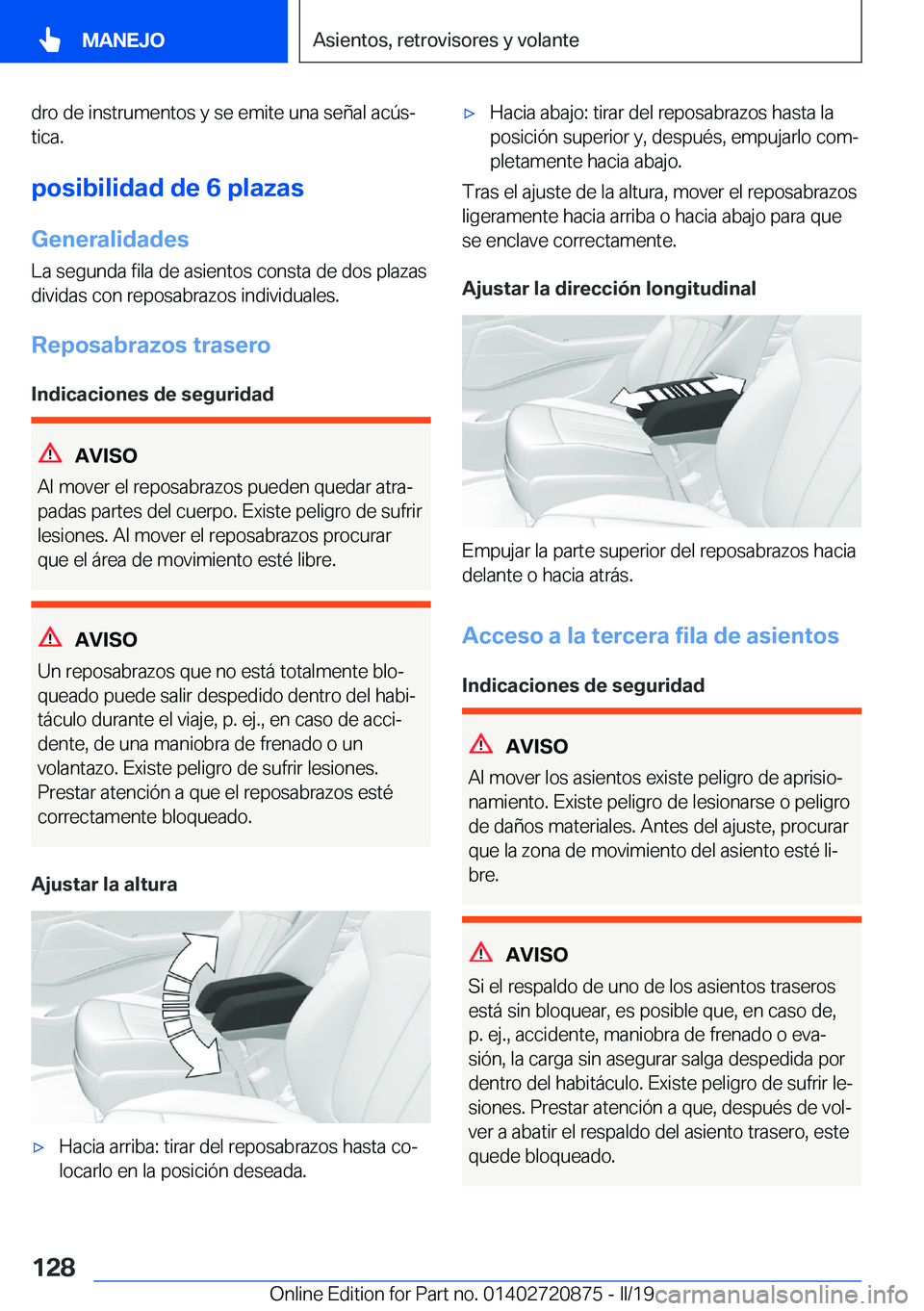 BMW X7 2019  Manuales de Empleo (in Spanish) �d�r�o��d�e��i�n�s�t�r�u�m�e�n�t�o�s��y��s�e��e�m�i�t�e��u�n�a��s�e�