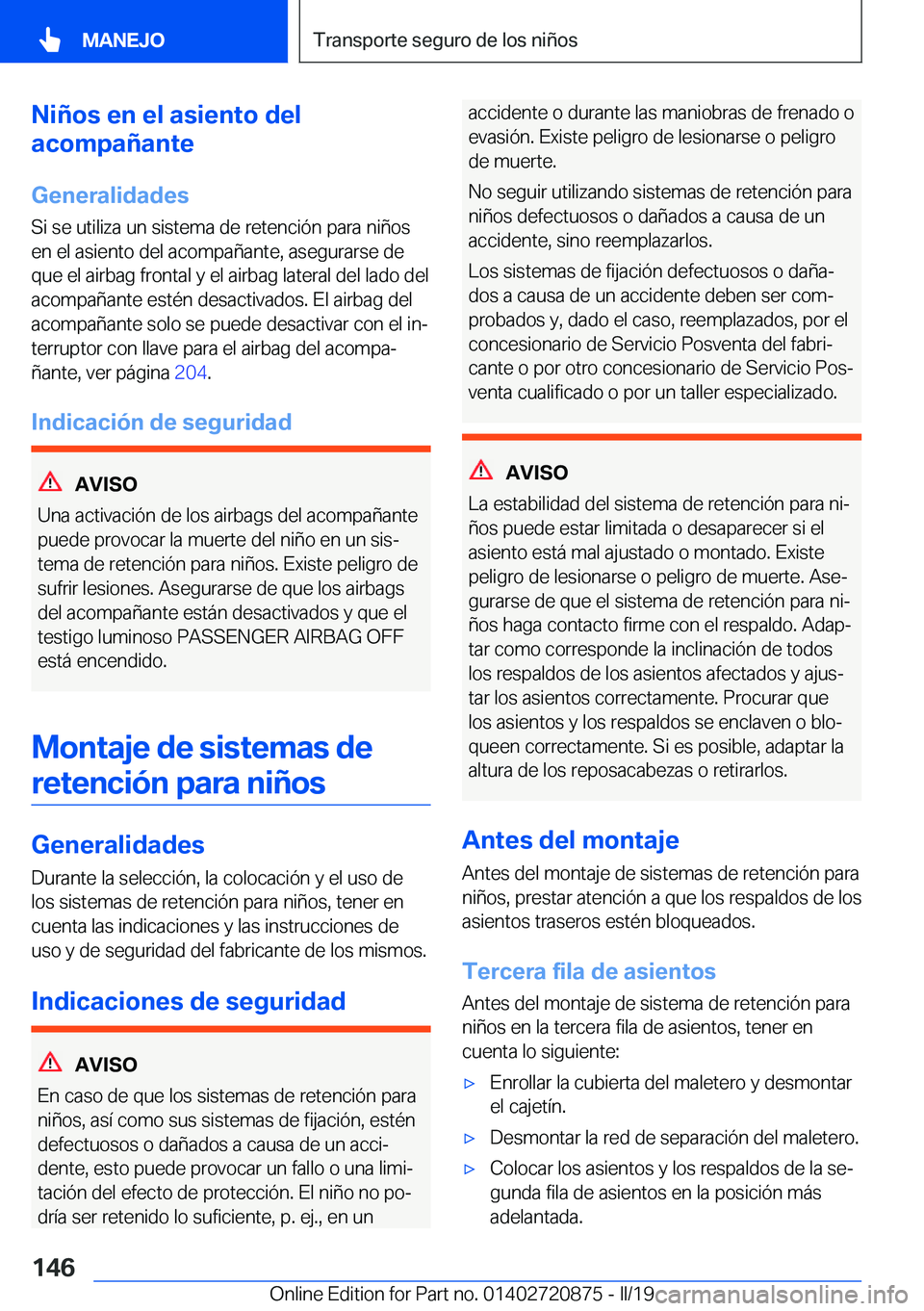 BMW X7 2019  Manuales de Empleo (in Spanish) �N�i�