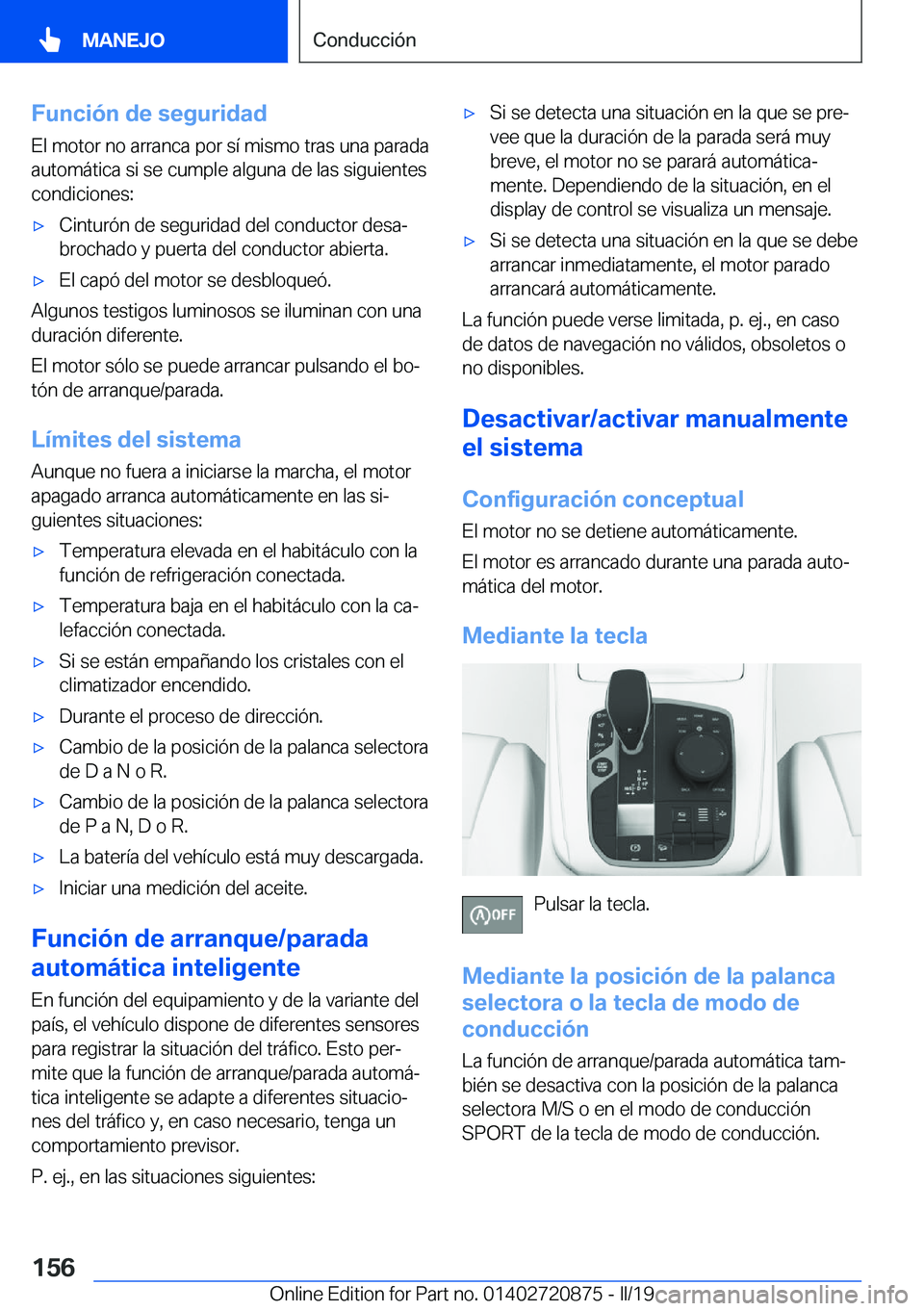 BMW X7 2019  Manuales de Empleo (in Spanish) �F�u�n�c�i�
