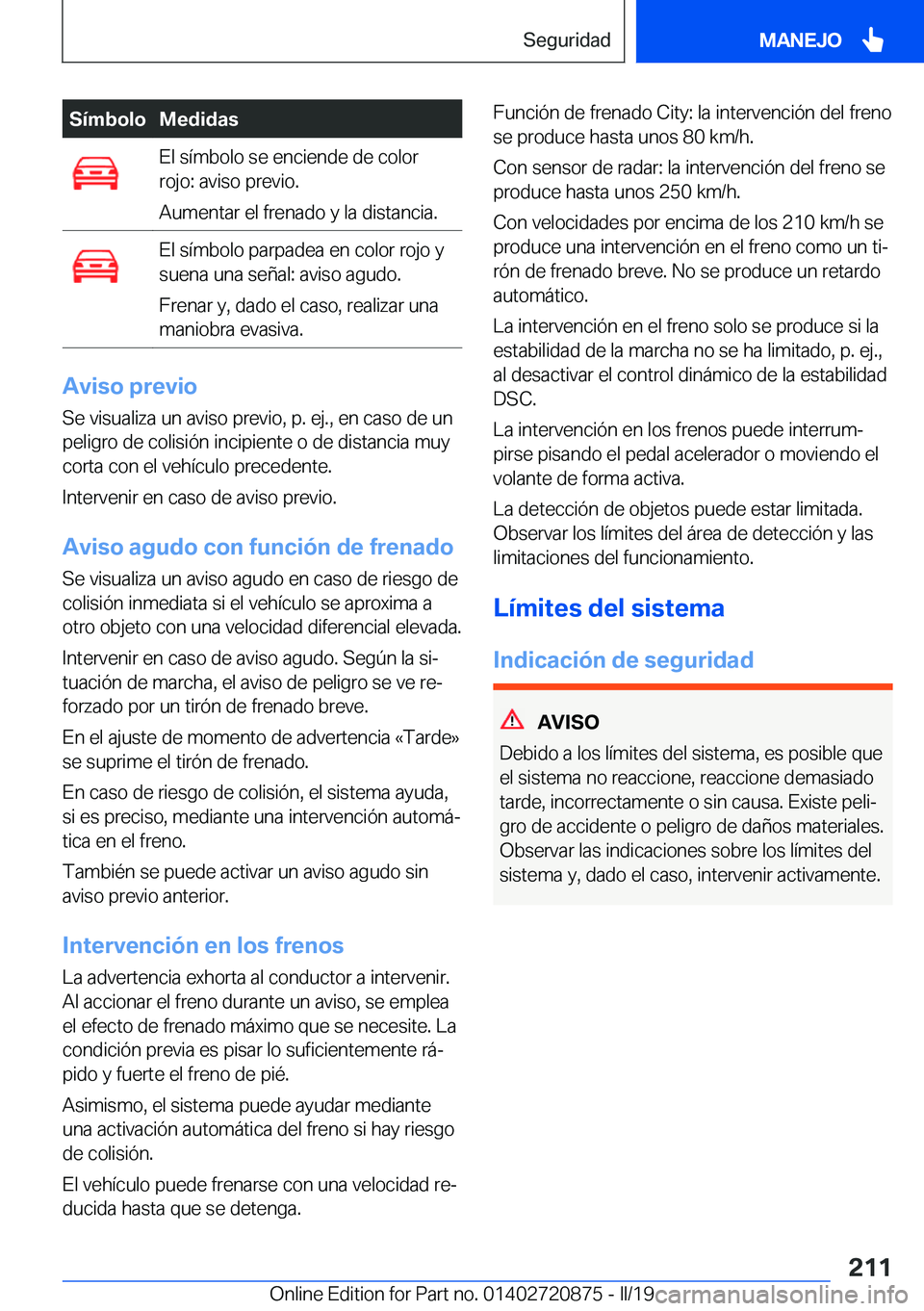 BMW X7 2019  Manuales de Empleo (in Spanish) �S�