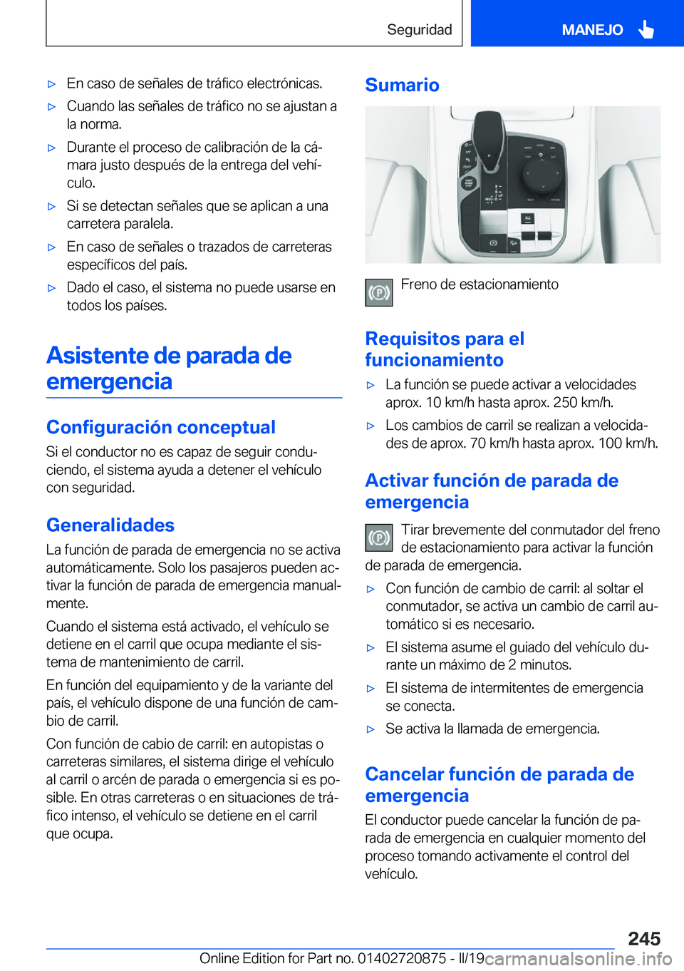 BMW X7 2019  Manuales de Empleo (in Spanish) x�E�n��c�a�s�o��d�e��s�e�