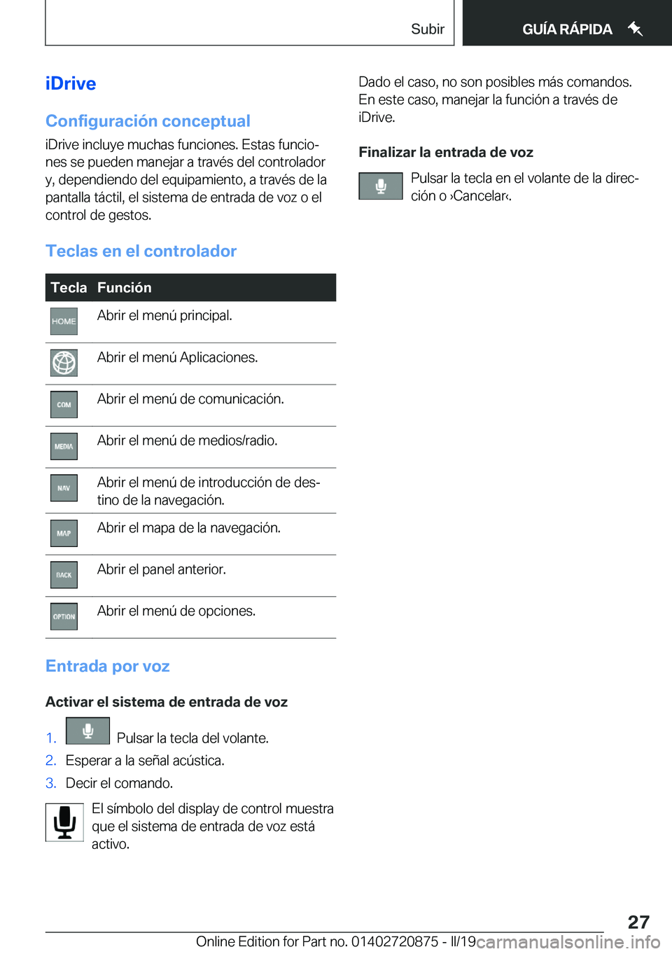 BMW X7 2019  Manuales de Empleo (in Spanish) �i�D�r�i�v�e
�C�o�n�f�i�g�u�r�a�c�i�