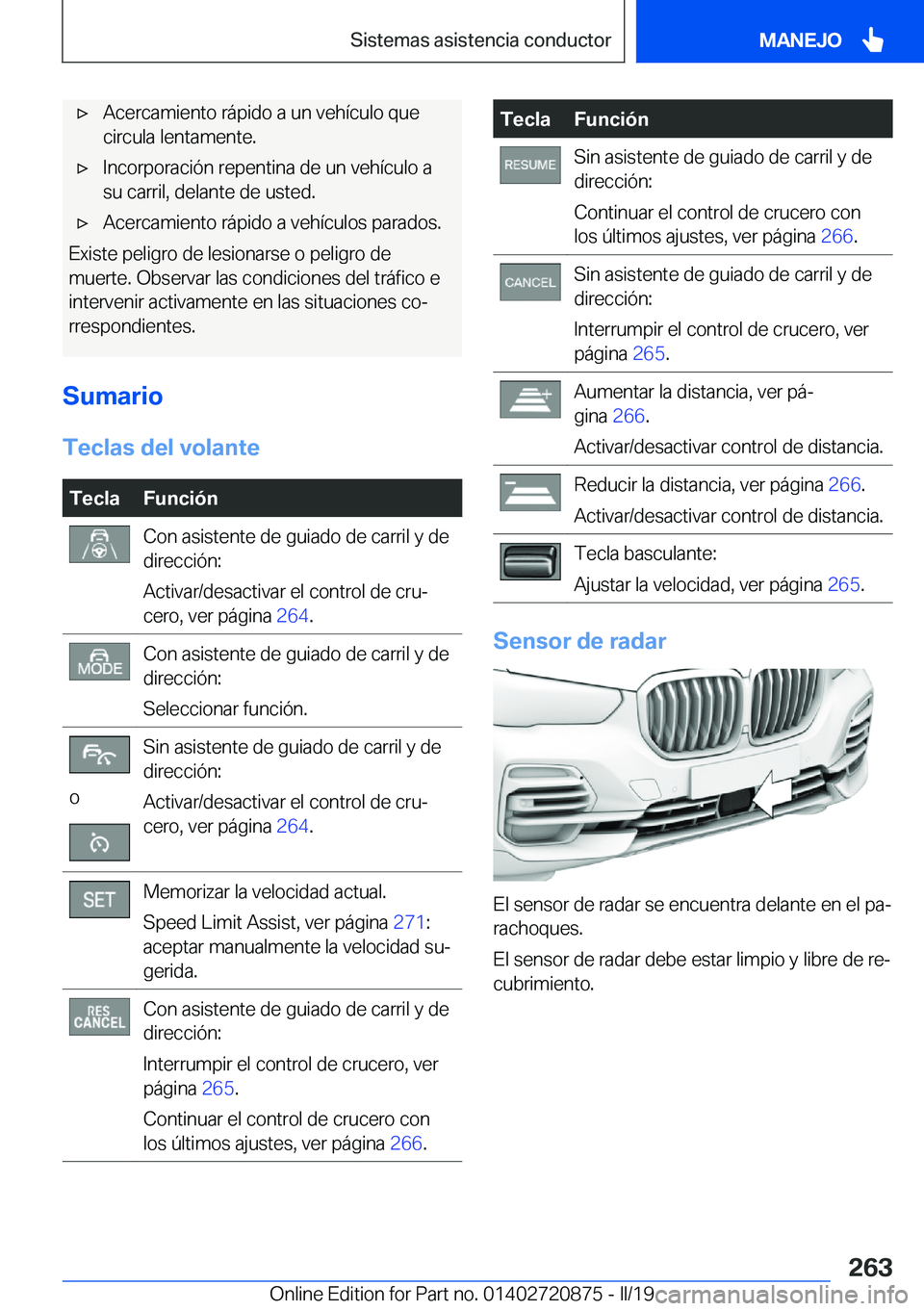 BMW X7 2019  Manuales de Empleo (in Spanish) x�A�c�e�r�c�a�m�i�e�n�t�o��r�